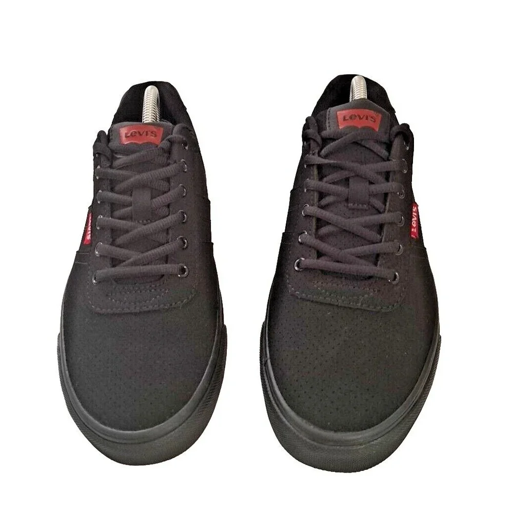Levi's Sneakers Men's Size 9 Black Lace Up Casual Athletic Logo Pre-owned